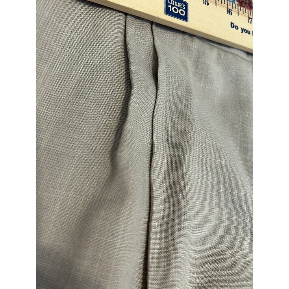 Vtg tan high Rise Made USA  pleated trousers‎ Pants Sz 12 Pockets Office Career - Picture 14 of 15